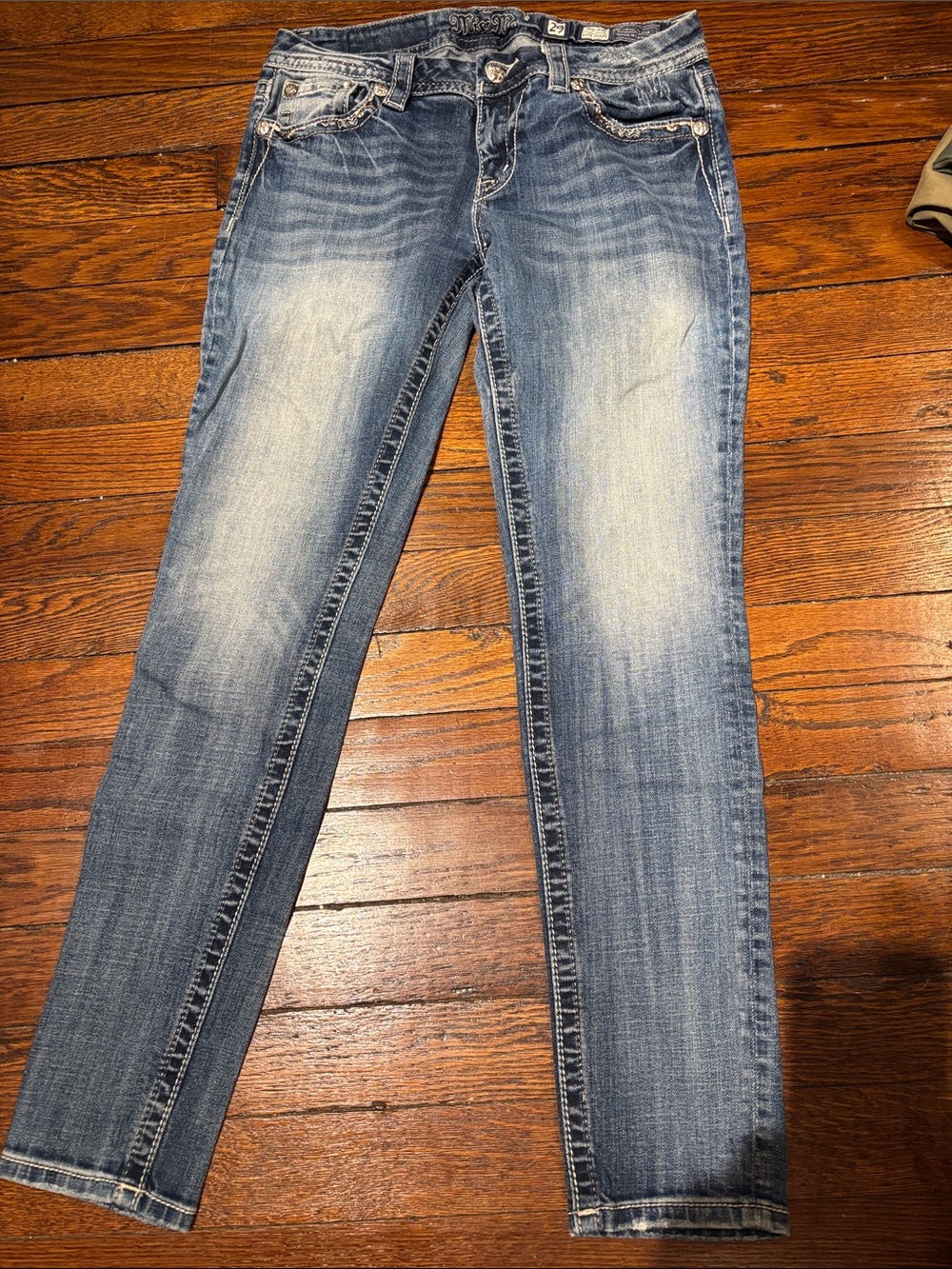 Miss Me Light Blue Distressed Skinny Jeans